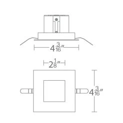 Aether 2IN Square Wall Wash Trim