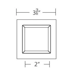 Ocularc 3.5IN SQ Trimless Pinhole Trim