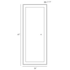 Rectangle Edge-Lit LED Standing Mirror