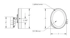 Baci Junior Oval Double Arm Wall Mirror
