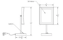 Baci Basic Rectangle Table Mirror
