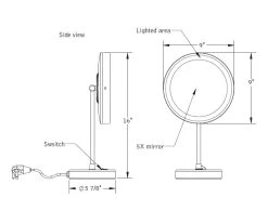 Baci Junior Round Table Mirror
