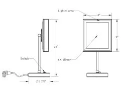 Baci Junior Rectangle Table Mirror