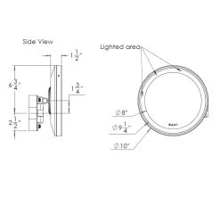 Baci Senior Double Arm Wall Mirror