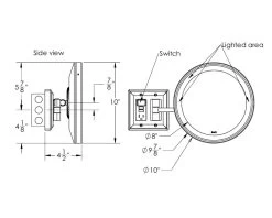 Baci Senior Single Arm Wall Mirror W/GFCI Outlet