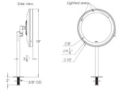 Baci Senior Through Counter Double Arm Mirror