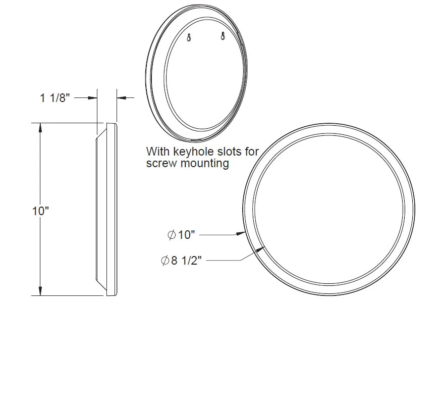 Baci Basic Round Wall Mirror