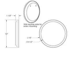 Baci Basic Round Shower Wall Mirror