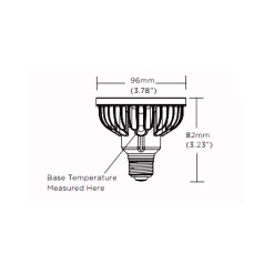 Vivid Med Base PAR30S 18.5W 120V 9 Deg 2700K 95CRI
