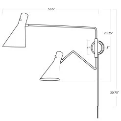 Spyder Plug-In Double Wall Sconce