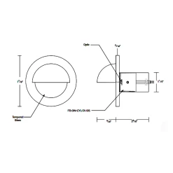 GDG-3EB Outdoor Recessed Wall/Step Light 120V