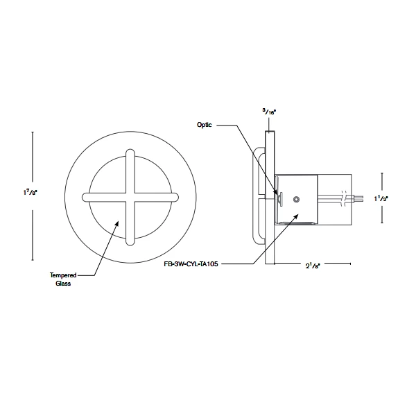 GDG-3M 120V Outdoor Recessed Wall/Step Light
