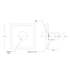 GDG-3SQ Outdoor Recessed Wall/Step Light 12V