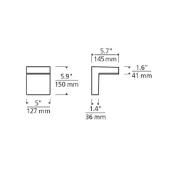 Taag 6 Inch Symmetric Outdoor Wall Sconce
