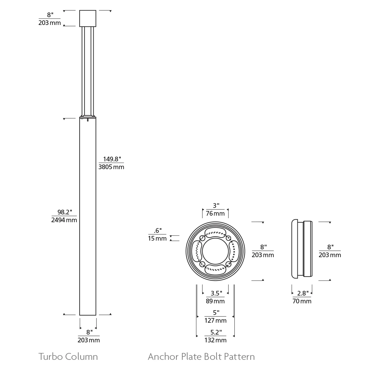Turbo Outdoor Column Light