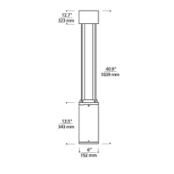 Turbo 26W 120V Outdoor Bollard Light
