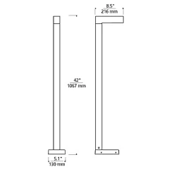 Strut Outdoor Bollard Light 120V