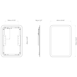 Varenna Rectangular Illuminated Mirror