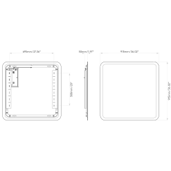 Varenna Square Illuminated Mirror