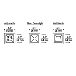 Entra CL 2IN Square Flanged Trim