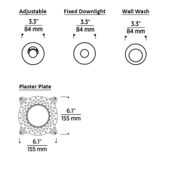 Entra CL 3IN Round Flangeless Trim