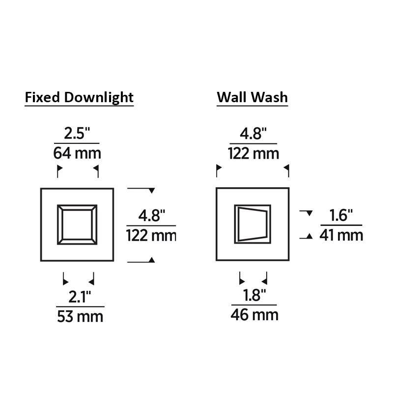 Verse 3IN Square Flanged Trim