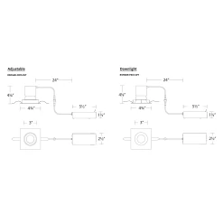 Patriot 3 Inch Color Select Square Recessed Light