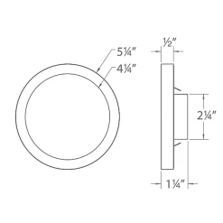 Round 5 Outdoor Ceiling / Wall Light Fixture