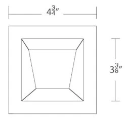 Ocularc 3.5IN SQ Wall Wash Trim