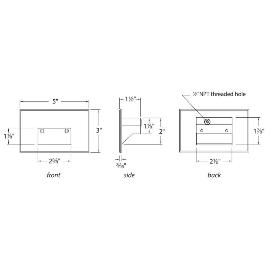 120V LED100 Horizontal Scoop Step Light