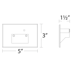 120V LED Anti-Microbial Horizontal Step Light With Photocell