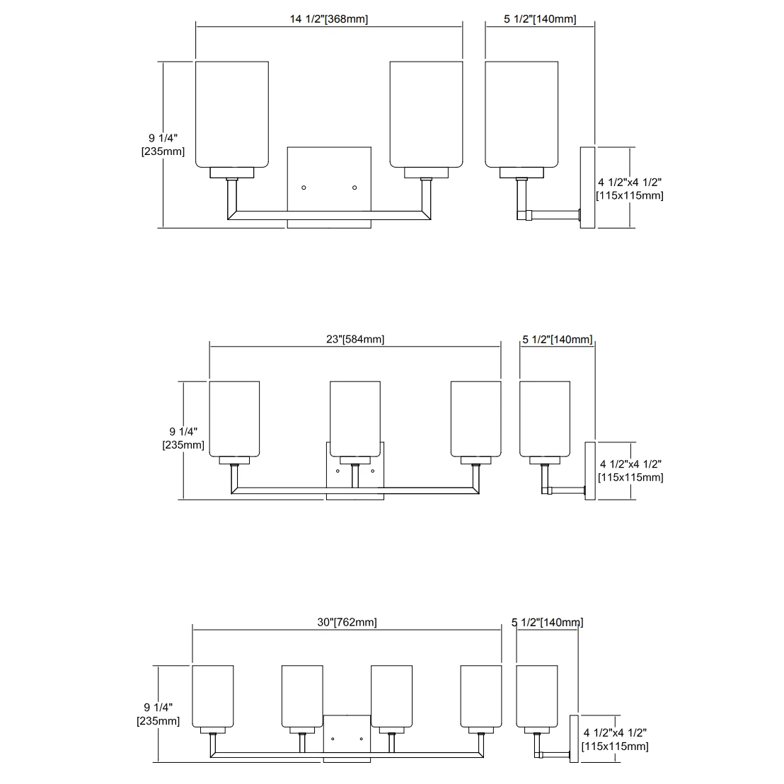 West End Bathroom Vanity Light