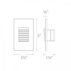 120V LED220 Vertical Louvered Step / Wall Light