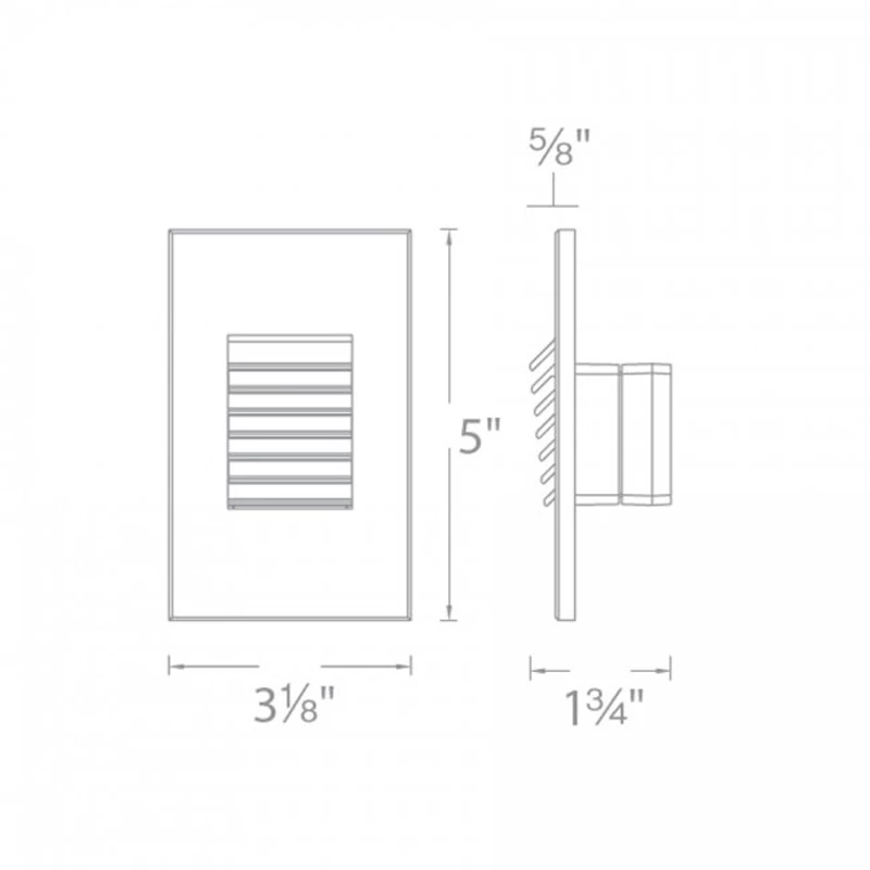 120V LED220 Vertical Louvered Step / Wall Light