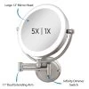 Glamour 1X/5X Plug In Lighted Wall Mount Mirror
